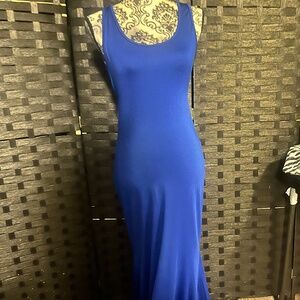 Royal Blue Cutout Bodycon Maxi Dress – Stretch